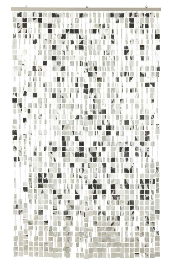 CURTAIN SQUARE PVC SILVER COLORED