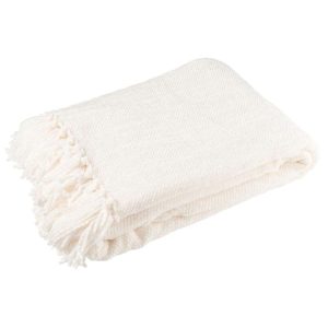 BLANKET CHENILLE POLYESTER WHITE