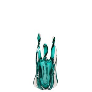 VASE SERENA GLASS TURQUOISE SMALL