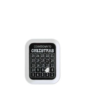 CALENDAR CHRISTMAS DECEMBER METAL BLACK