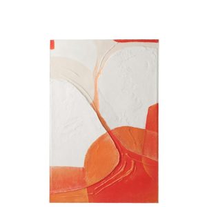 PAINTING CIRCKLES ACRYLIC DARK ORANGE/OFF-WHITE
