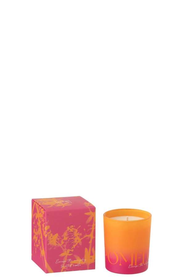 SCENTED CANDLE OASIS WAX ORANGE/PINK SMALL