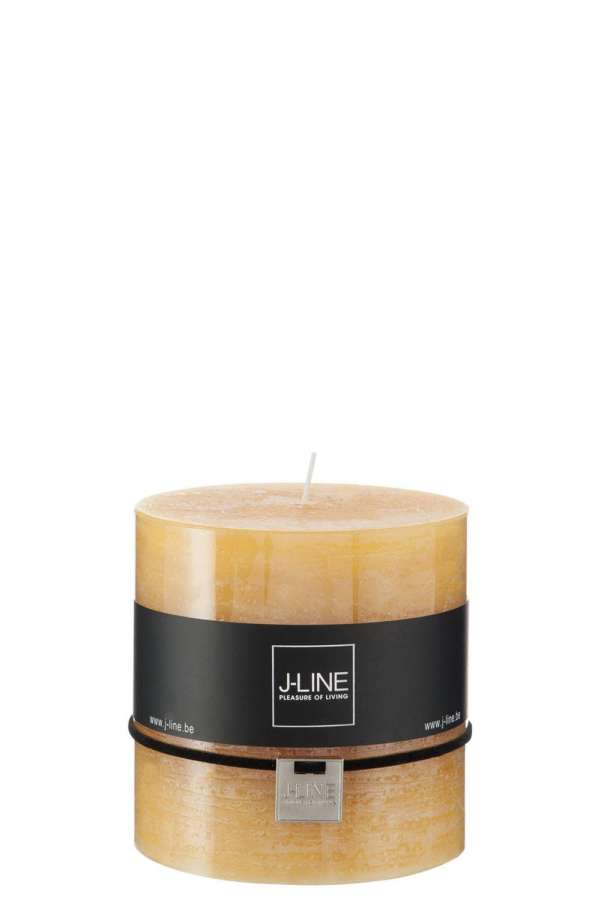 CYLINDER CANDLE OCHRE -64H