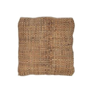 CUSHION SQUARE 1 SIDE REED/TEXTILE NATURAL LARGE