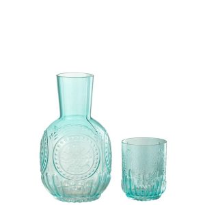 CARAFE+GLASS MAYA GLASS TURQUOISE