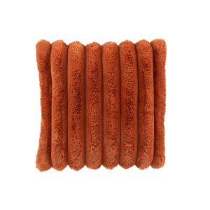 CUSHION LARGE CORDUROY POLYESTER RUST