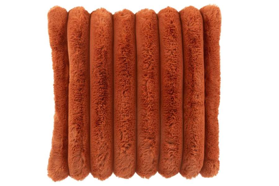 CUSHION LARGE CORDUROY POLYESTER RUST