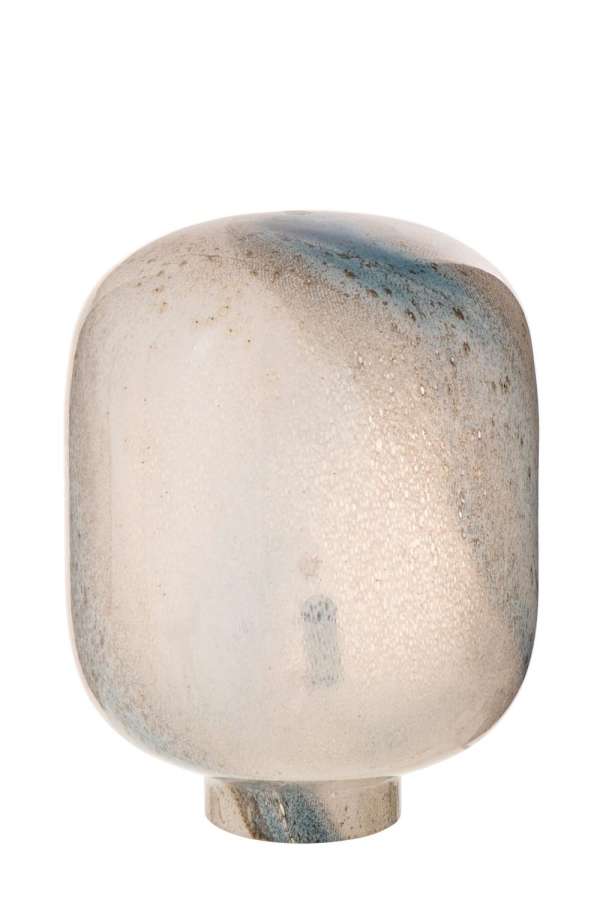 TABLE LAMP BOLA GLASS BLUE/WHITE LARGE