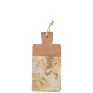 CHEESE BOARD RECTANGLE MARBLE BEIGE/NATURAL LARGE