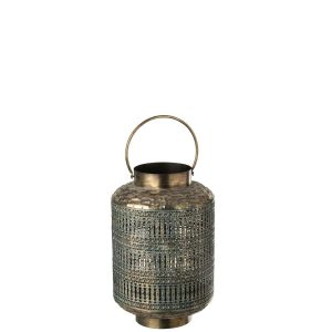 LANTERN ANTIQUE CYLINDER IRON BRONZE COLORED SMALL