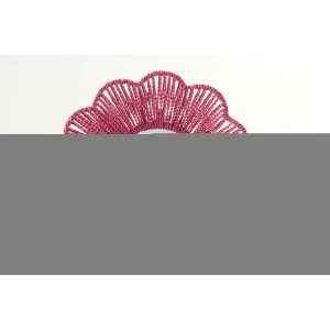 WALL MIRROR RAFFIA DARK PINK