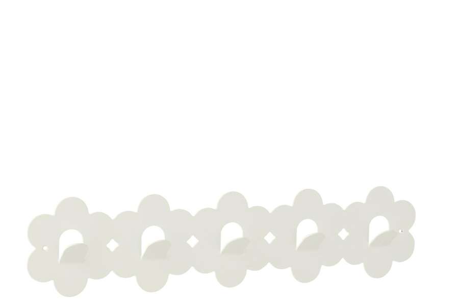 COAT RACK FLOWER IRON WHITE
