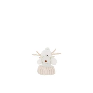 REINDEER FUR HAT POLYESTER WHITE/ECRU SMALL