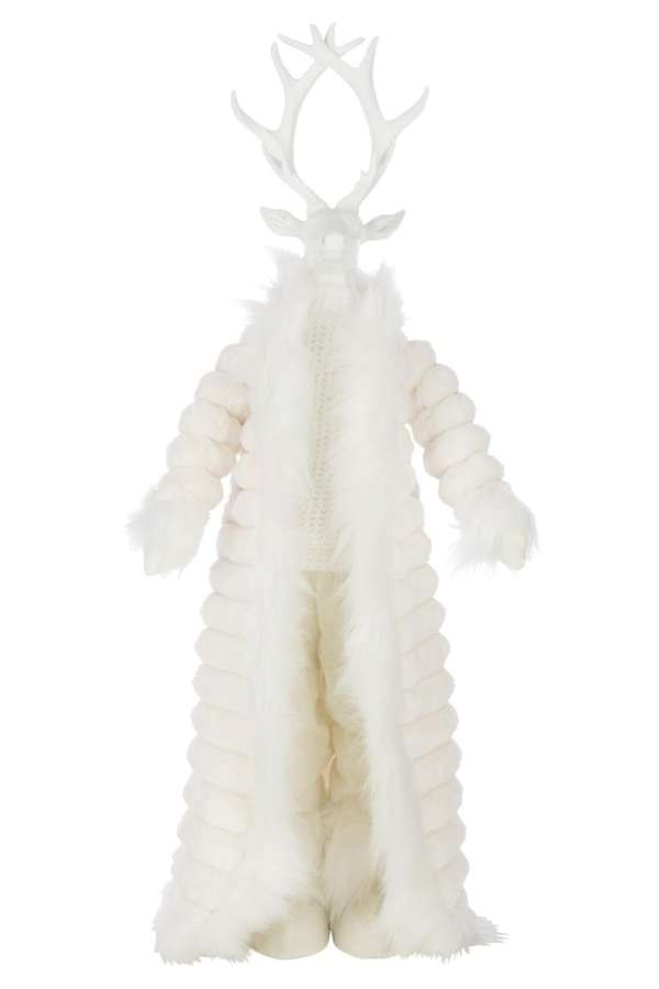 DEER STANDING COAT POLYESTER WHITE LARGE