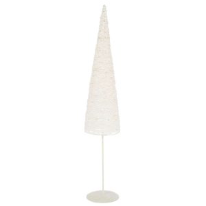 CHRISTMAS TREE ON BASE METAL/PAPER WHITE LARGE
