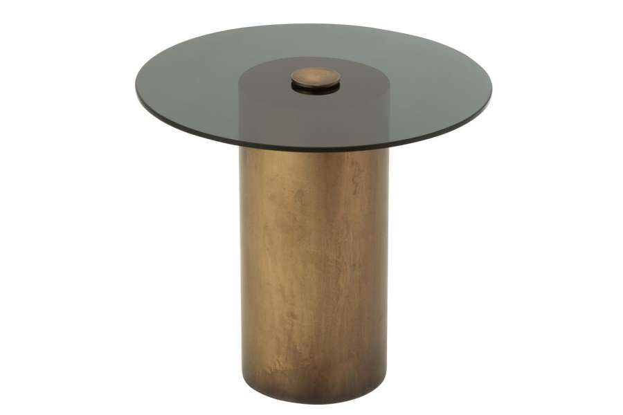 SIDE TABLE SONI IRON/GLASS BLACK/BRONZE