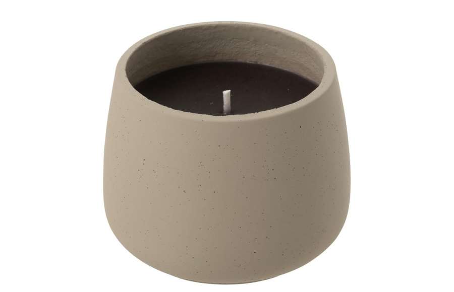 OUTDOOR CANDLE CYRA CEMENT GREY LARGE-48 HOURS