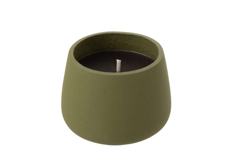 OUTDOOR CANDLE CYRA CEMENT GREEN MEDIUM-31 HOURS
