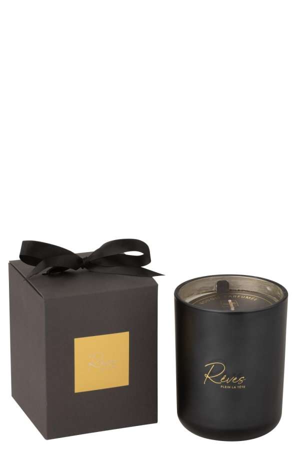 SCENTED CANDLE REVES BLACK LARGE-65HOURS