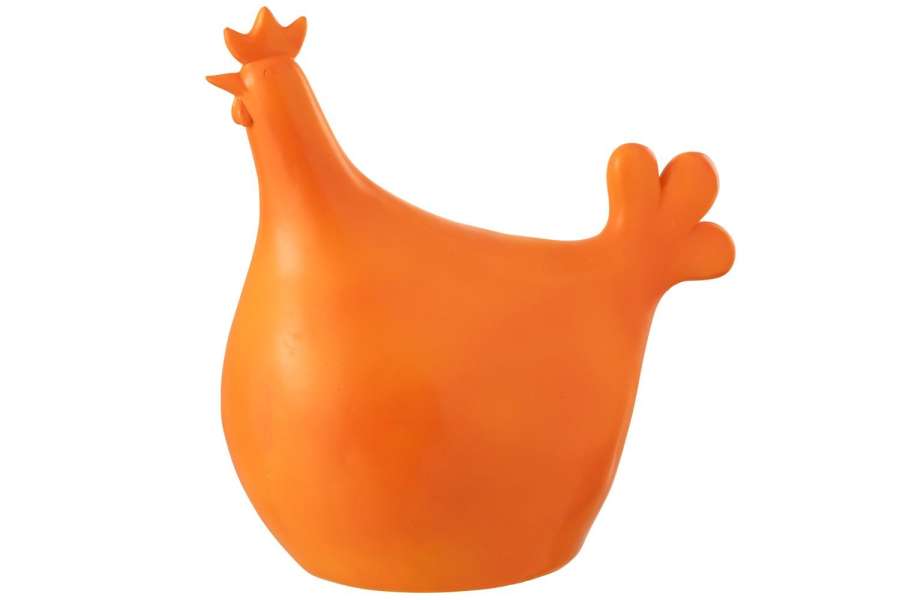 ROOSTER OUTDOOR POLYRESIN ORANGE