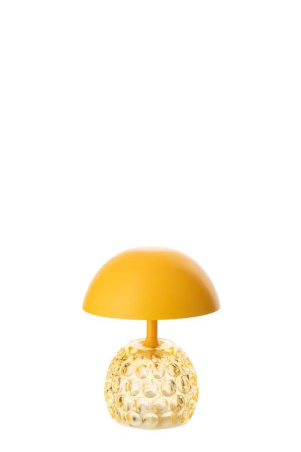 TABLE LAMP LED CHAMPIGNON IRON/GLASS YELLOW