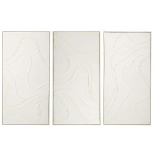 PAINTING NOG CANVAS/PINEWOOD WHITE ASSORTMENT OF 3