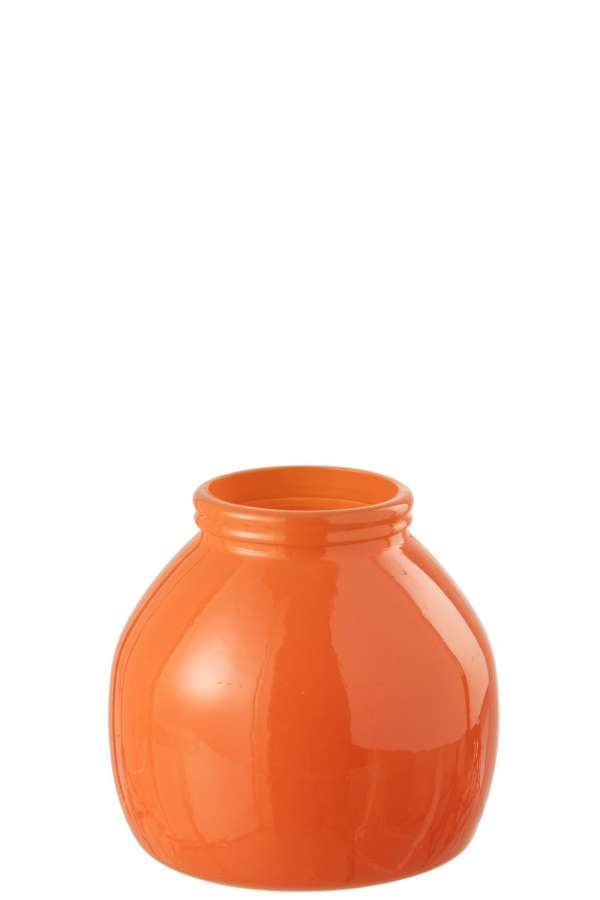 VASE GLASS ORANGE SMALL