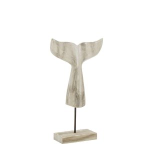 WHALE TAIL WHITEWASH PAULOWNIA WOOD NATURAL LARGE