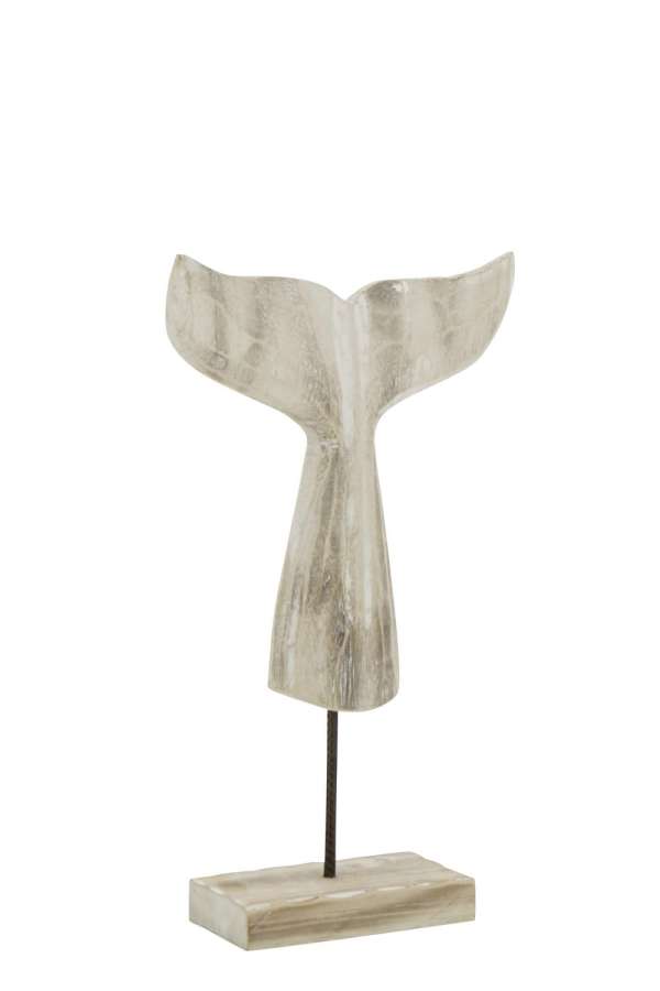 WHALE TAIL WHITEWASH PAULOWNIA WOOD NATURAL LARGE