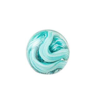 PAPERWEIGHT BALL GLASS TURQUOISE LARGE