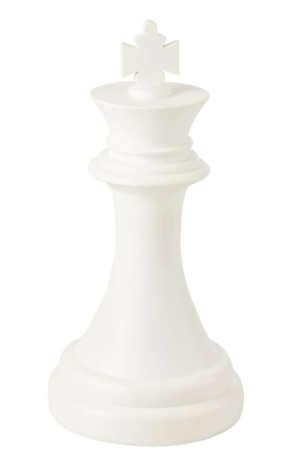 CHESS PIECE KING POLYRESIN WHITE