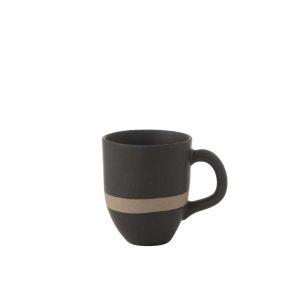 MUG  CERAMIC BLACK/TAUPE