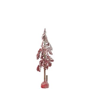 CHRISTMAS TREE DECO BIG BERRIES PLASTIC RED SMALL