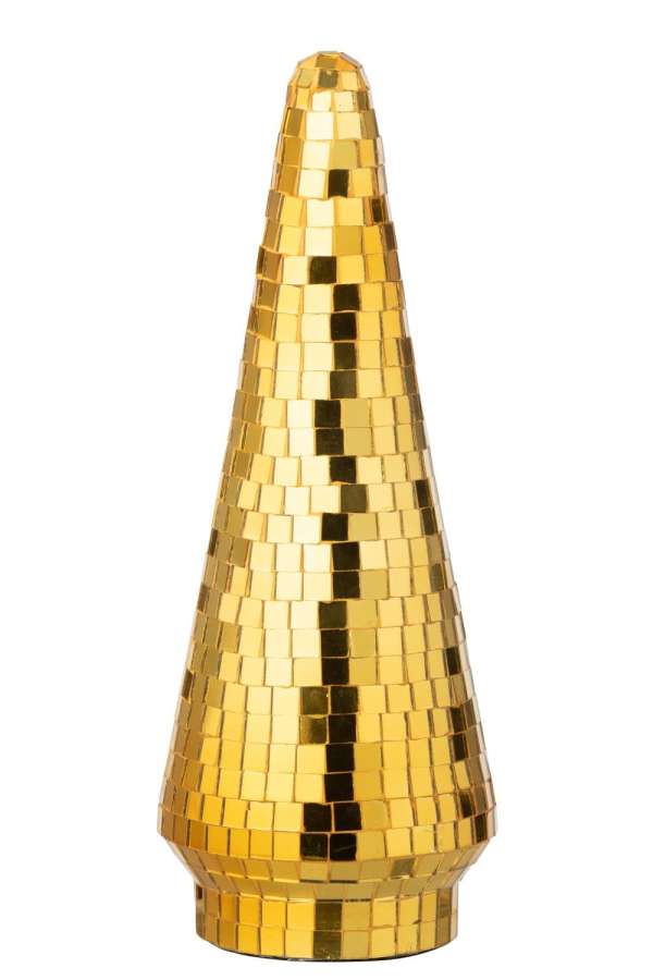 TREE MIRROR GLASS YELLOW LARGE