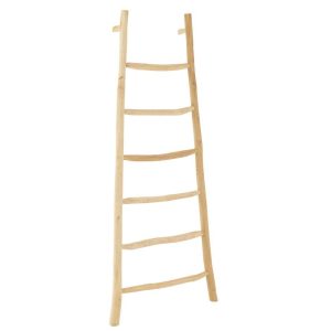 LADDER 6 STEPS TEAK WOOD NATURAL