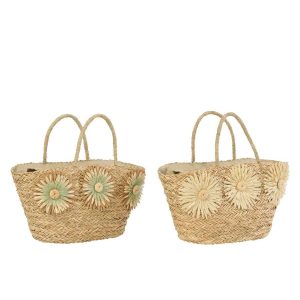 BAG SUNFLOWER SEAGRASS NATURAL/KHAKI GREEN ASSORTMENT OF 2