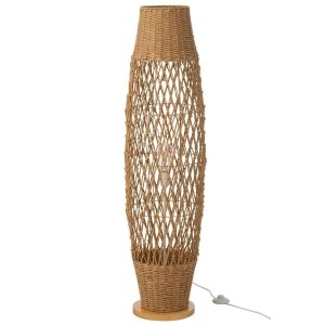 FLOOR LAMP BRAIDED METAL DARK NATURAL
