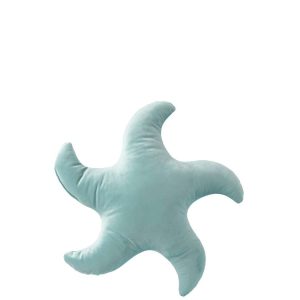 CUSHION STARFISH POLYESTER TURQUOISE