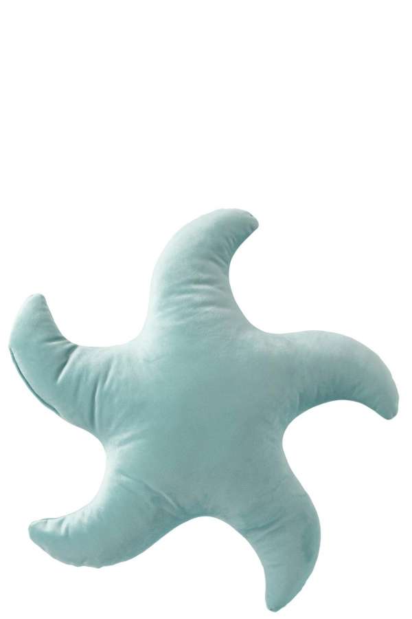 CUSHION STARFISH POLYESTER TURQUOISE