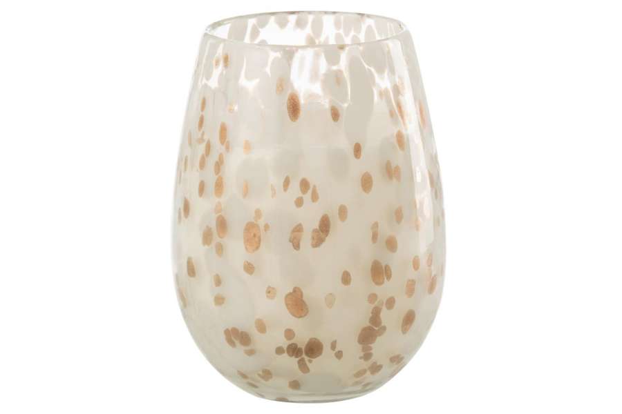 SCENTED CANDLE MIA WHITE/MIX GLASS LARGE-230H