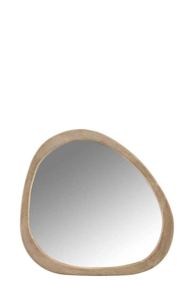 MIRROR IRREGULAR MANGO WOOD SMALL