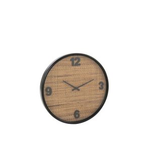 WALL CLOCK MDF BROWN/BLACK SMALL