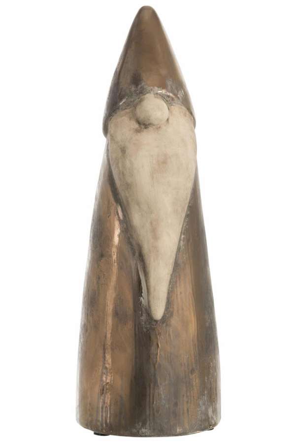 STATUE SANTA CLAUS MODERN POTTERY BROWN LARGE