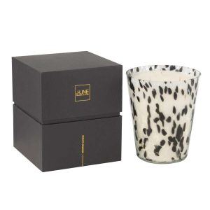 SCENTED CANDLE NOA BLACK/WHITE LARGE-95 HOURS