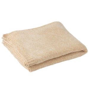 BLANKET CHENILLE POLYESTER BEIGE