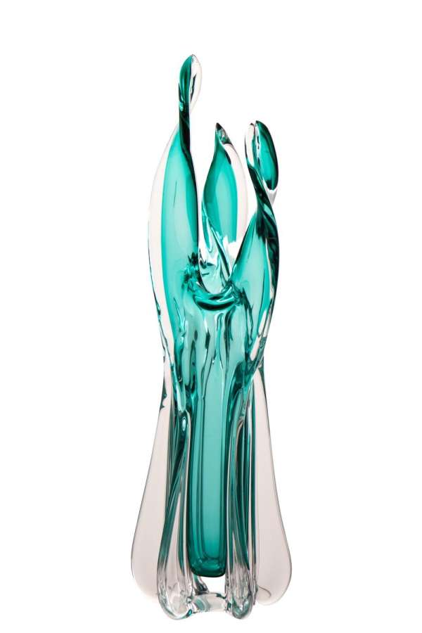 VASE SERENA GLASS TURQUOISE LARGE