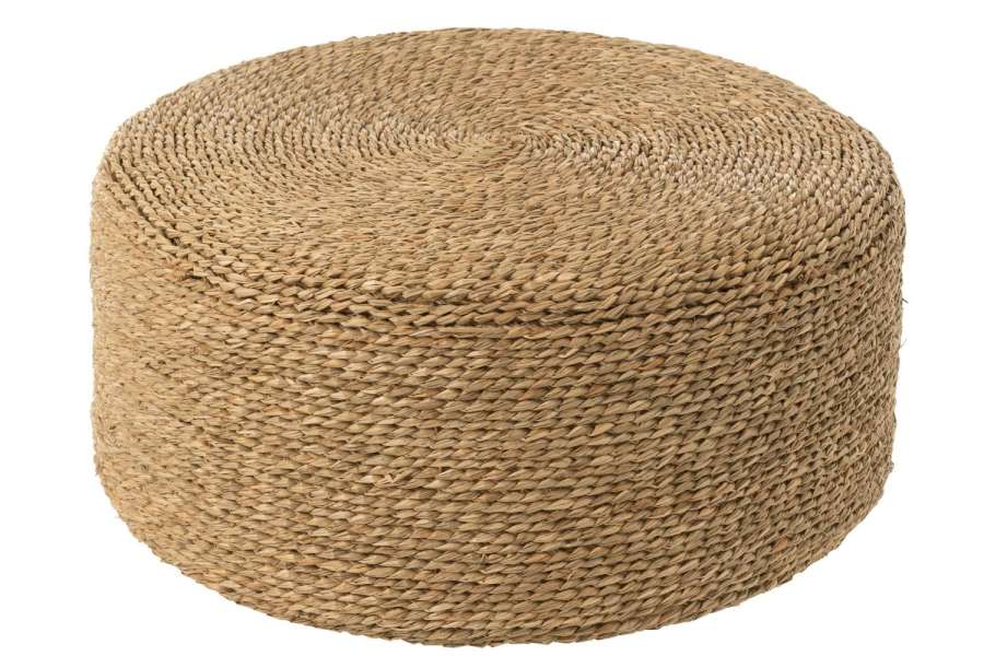POUF ROUND SEAGRASS NATURAL
