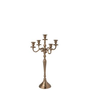 CANDLE HOLDER ALUMINIUM ROSE GOLD COLORED SMALL