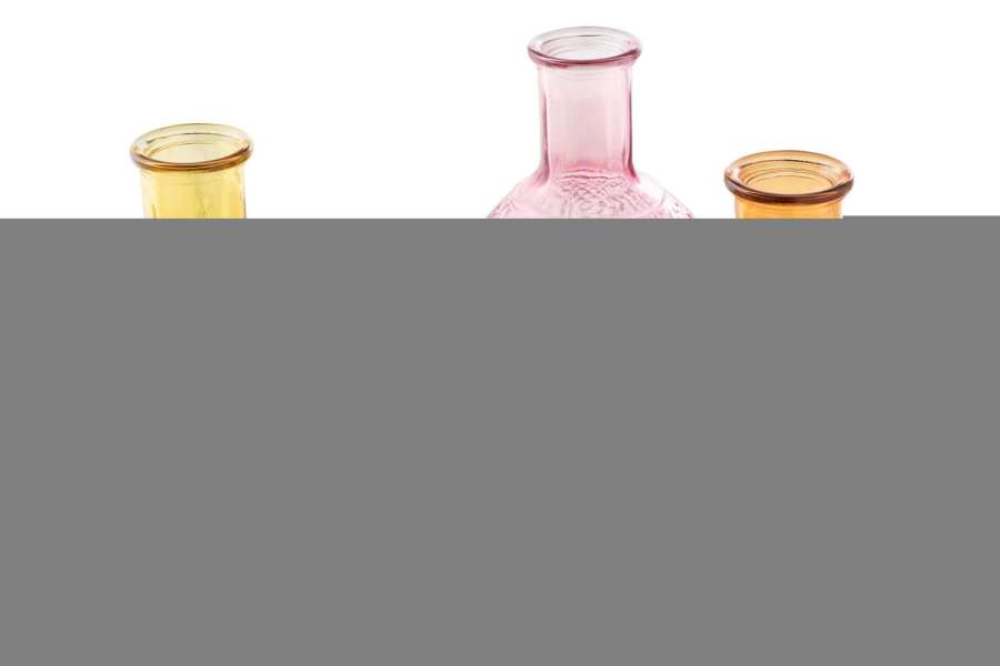 VASE GLASS MULTI ASSORTMENT OF 3