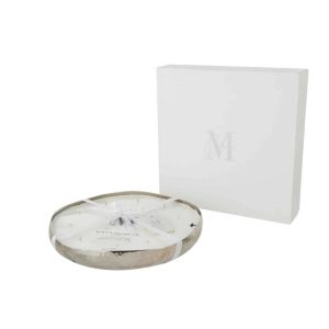 SCENTED CANDLE M-CHIC METAL SILVER X-LARGE 35H